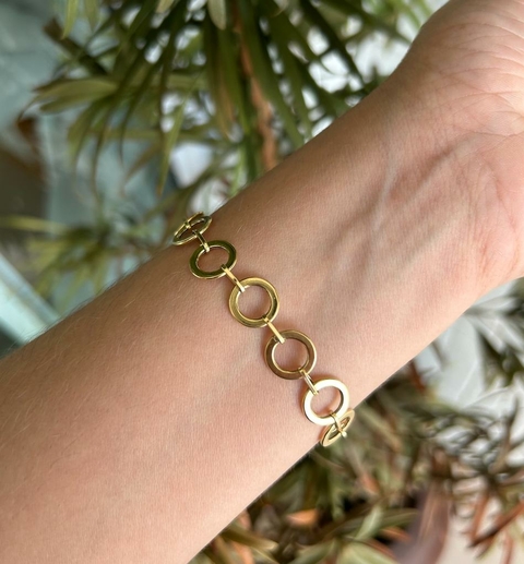 Pulseira Elo Circular Grossa 19cm 6.6 (Cód. 4270)