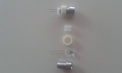 1 par de Mini farol de plástico ja com o led kit com 10 - Miniaturas Uberaba 