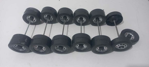 kit para carreta roda de 8 cm de plastico