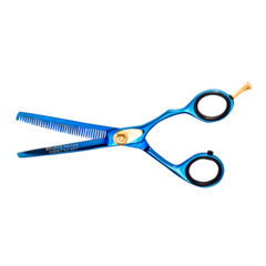 Tijera de Pulir 40 dientes Belkys - 6 Pulgadas | TITANIUM BLUE | Cod. 407T - comprar online