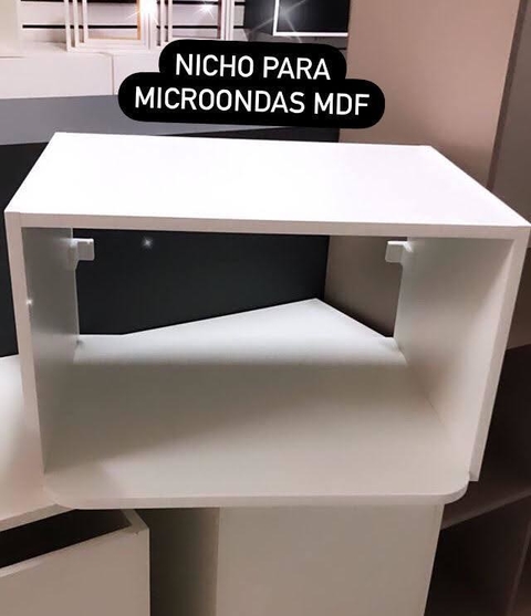 Nicho para microondas MDF branco cód.dn4
