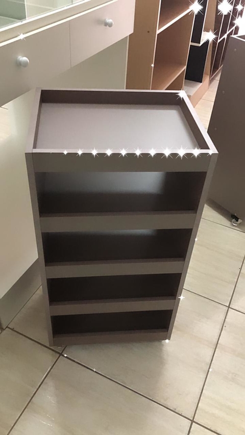 Carrinho auxiliar cabeleireiro MDF amadeirado cód. clbey