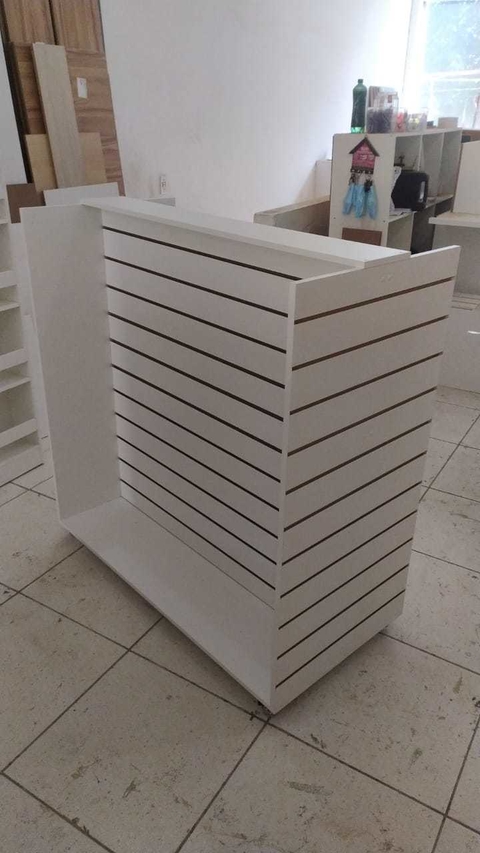 Gondola H Painel Canaletado MDF Branco - Ref exp21