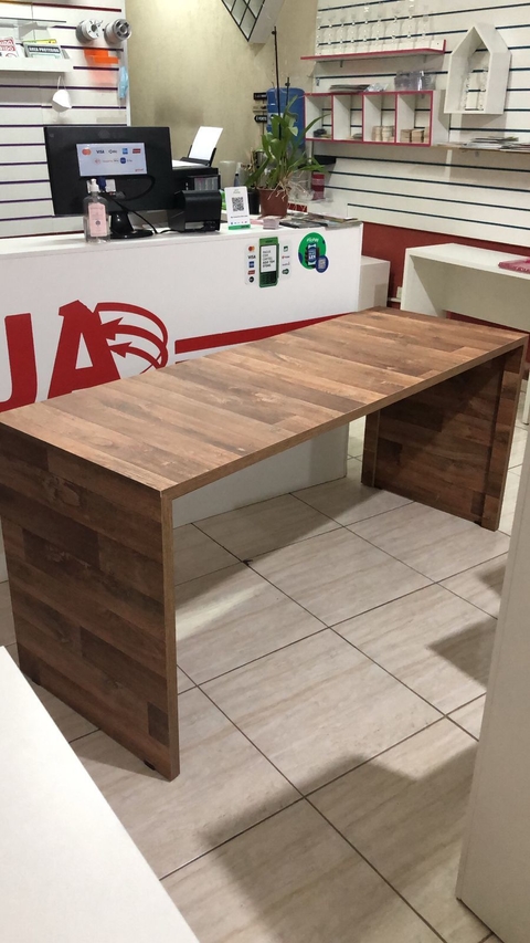 Mesa MDF rustico amadeirado cód.744