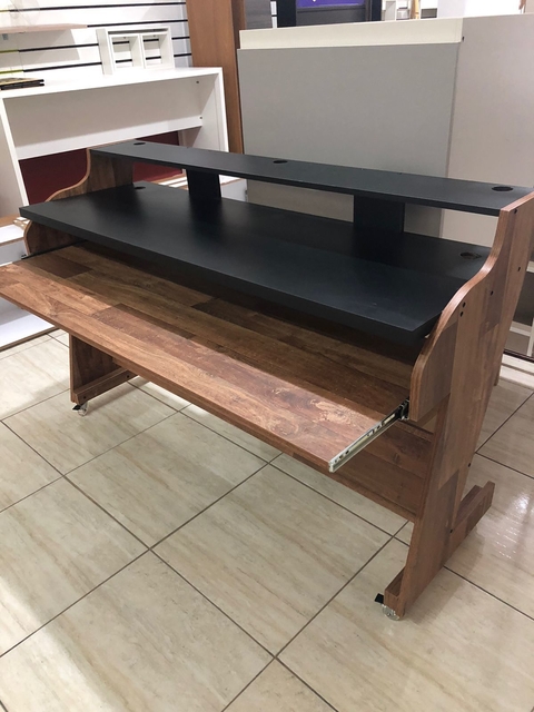 Mesa design teclado MDF rustico com preto cód. lanr