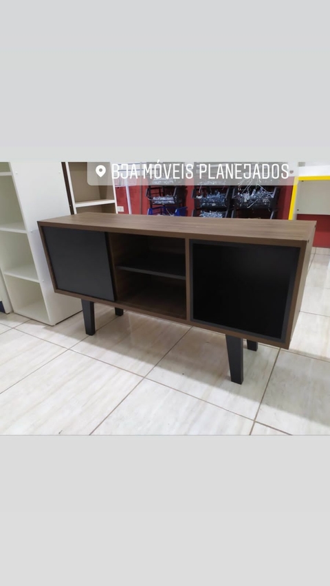 Rack aparador MDF ameixa negra com preto cód.apar97
