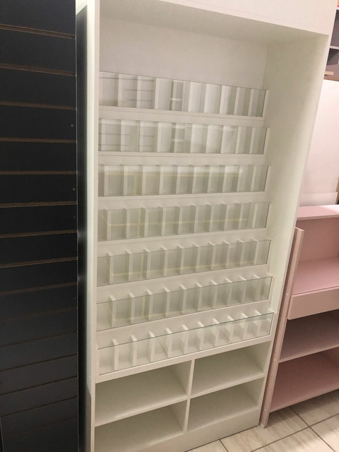 Caneteiro expositor de caneta MDF branco cód.cane6 - comprar online