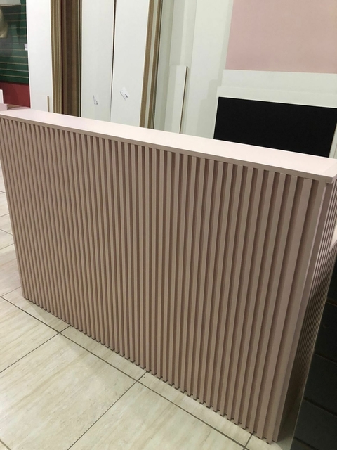 Balcão caixa MDF rosa milkshake ripado cód.balco6185 - comprar online