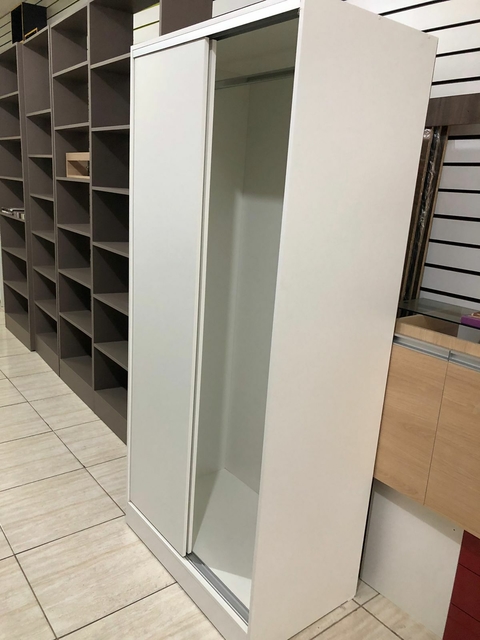 Armario guarda roupa 2 araras com porta MDF branco cód.3d4 - comprar online