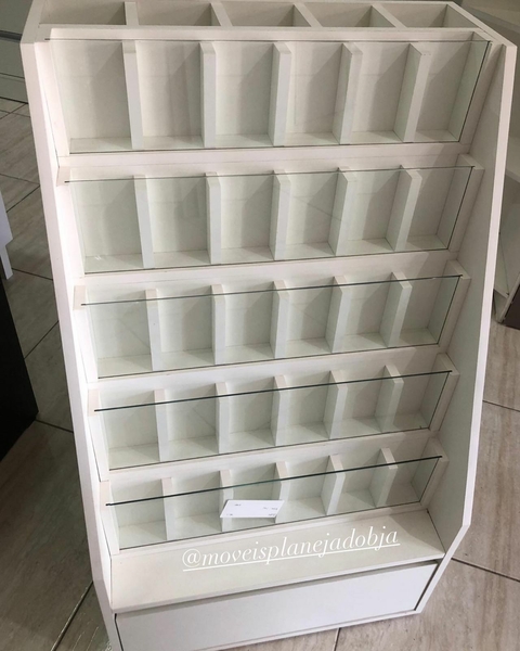 Balcão Caneteiro MDF branco com gaveta cód.milani