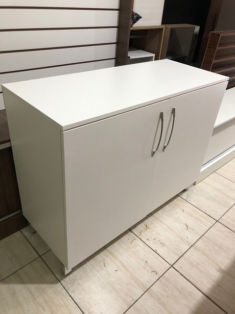 Armario balcão Viviane multi uso MDF branco cód.viviane