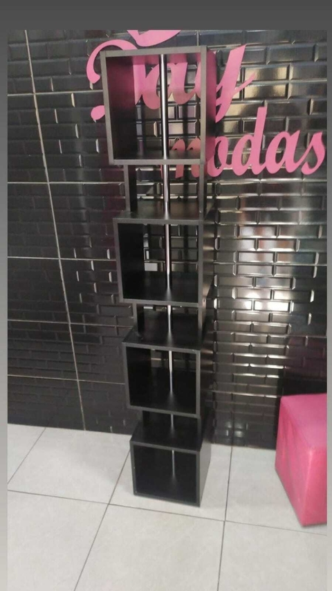 Armario nicho vitrine MDF preto cód.mldp