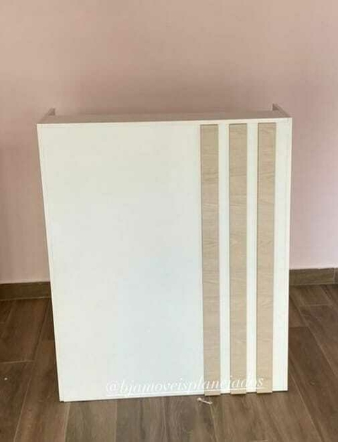 Balcão 3 ripas ripado MDF branco cód.3rp
