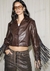 Chaqueta flecos cuerina