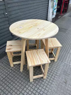 #113 Mesa Redonda Nordica 80cm + 4 Banquetas en internet