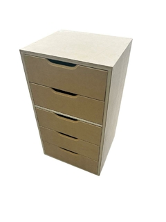 #193 Cajonera interior de placard en MDF (Cajón Alto) x 5 Cajones - Pinoshow