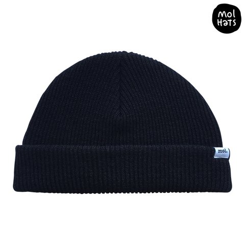 Gorro de Lana (Beanie) Liso Grueso Doble Medio Nº3