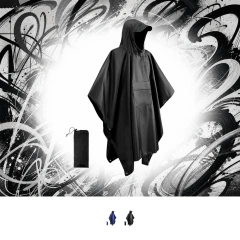 Poncho impermeable de lluvia con visera