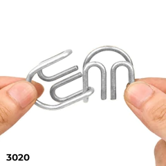 Set de 20 rompecabezas 3D metálicos