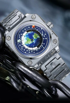 ChronoCosmos: Reloj astronómico en acero - comprar en línea