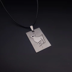 Collar Signo Zodiacal en Placa Acero