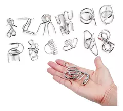 Set de 20 rompecabezas 3D metálicos - tienda online