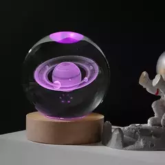 Lámpara Saturno - esfera de cristal - tienda online