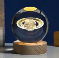 Lámpara Saturno - cristal en internet