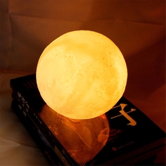 Lámpara de Luna 3D humidificador + base de madera - tienda online