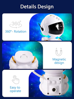 Astronauta proyector de estrellas en internet