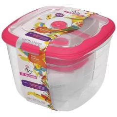 CONJUNTO 3 POTES QUADRADOS SANREMOS