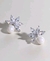 Brincos de flor de strass dourado
