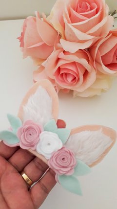 Faixa de páscoa luxo pelúcia e flores - comprar online