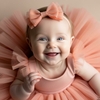 Faixa de tule coral elisa