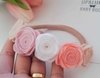 faixa de bebê coroa de flor