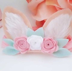 Faixa de páscoa luxo pelúcia e flores