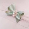 Faixa de bebê verde com pérolas (5.5cm)