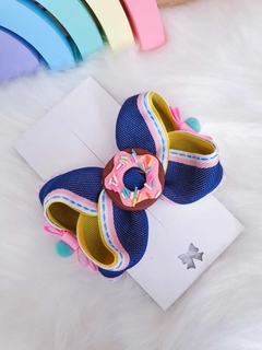 Laço jeans docinho (9 a 11cm) na internet