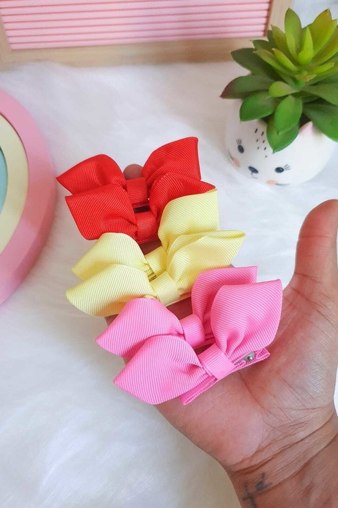 Kit Par de laço tulipa (7cm)