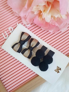 kit parzinho elegante preto (4.5cm)