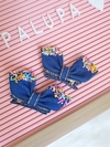 Lacinho jeans com granulado (7cm)