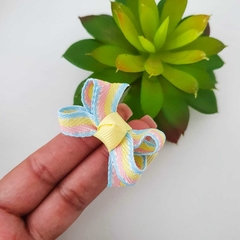Laço de bebê candy arco íris (3cm - 5cm)