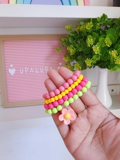 pulseira infantil de florzinha