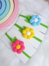 faixa de florzinha pompom