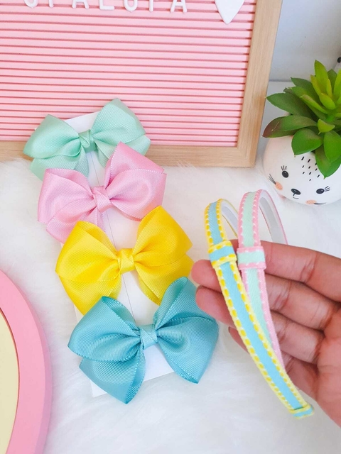 kit de laço + tiaras candy
