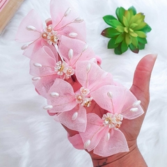 faixa rosa com pedraria