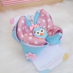 Laço galinha pintadinha candy (9cm) - Laços Upalupa