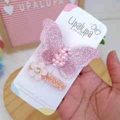 Hair clip borboleta cristal (7.5cm) na internet