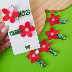 Par de florzinha vermelha - comprar online