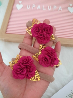 Faixa pra bebê magnólia (5.5cm) - Laços Upalupa